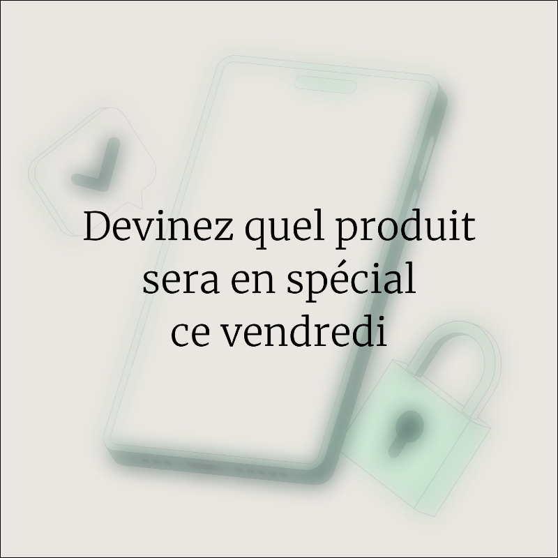 Smartphone flouté avec cadenas, teasing offre Black Friday