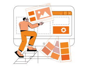 Illustration designer et processus de création image de marque forte