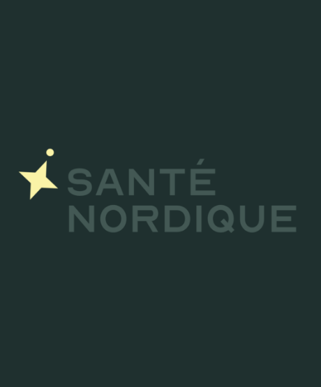 Logo de Santé Nordique sur fond vert profond